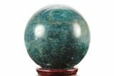Bright Blue Apatite Sphere - Madagascar #241463-1